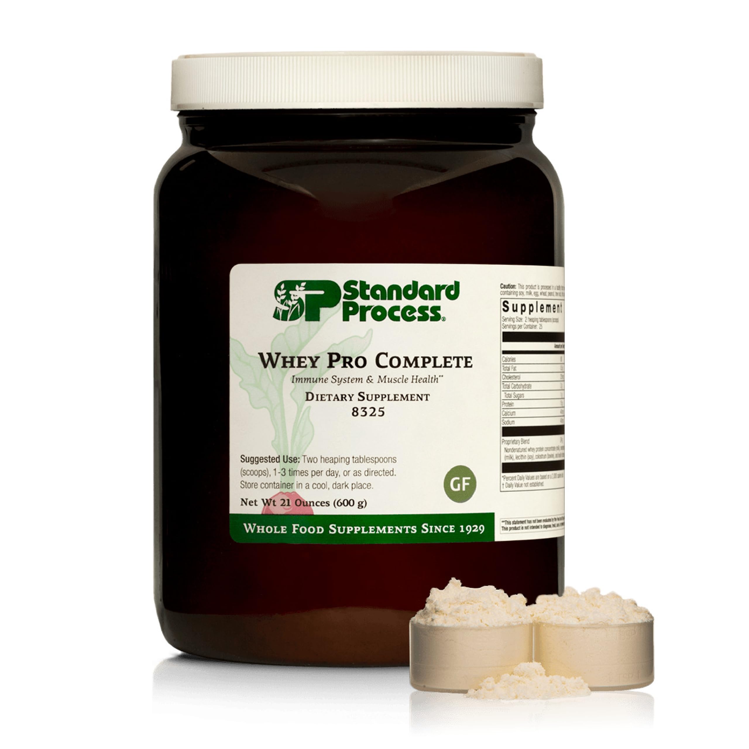 Standard Process Inc. Whey Pro Complete - Whole Food Immune Support with Colostrum, Chicory Root and Whey Protein Powder - 21 Ounce, 25 Servings