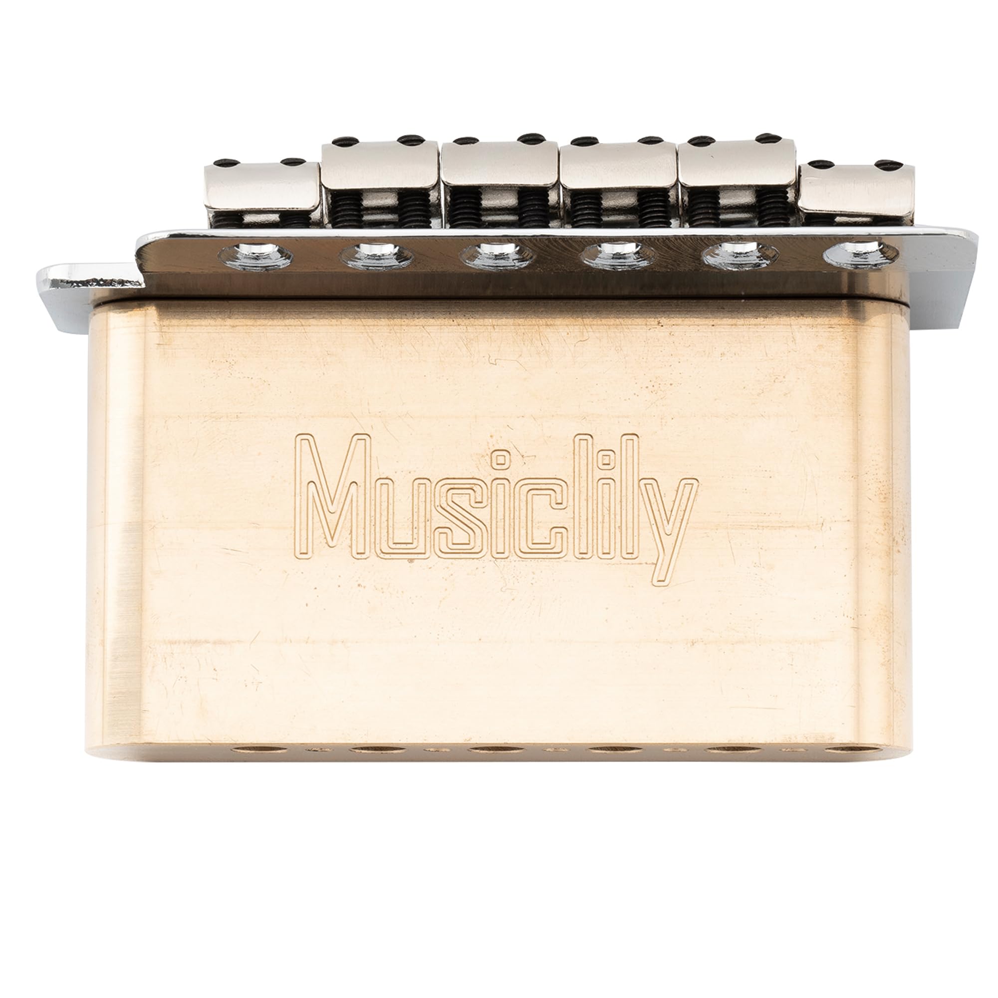 Musiclily Ultra Mosiężny 40mm Blok Tremolo 52,5mm Rozstaw Strun do Gitary Elektrycznej Strat Style Mostek Wilkinson Serii M