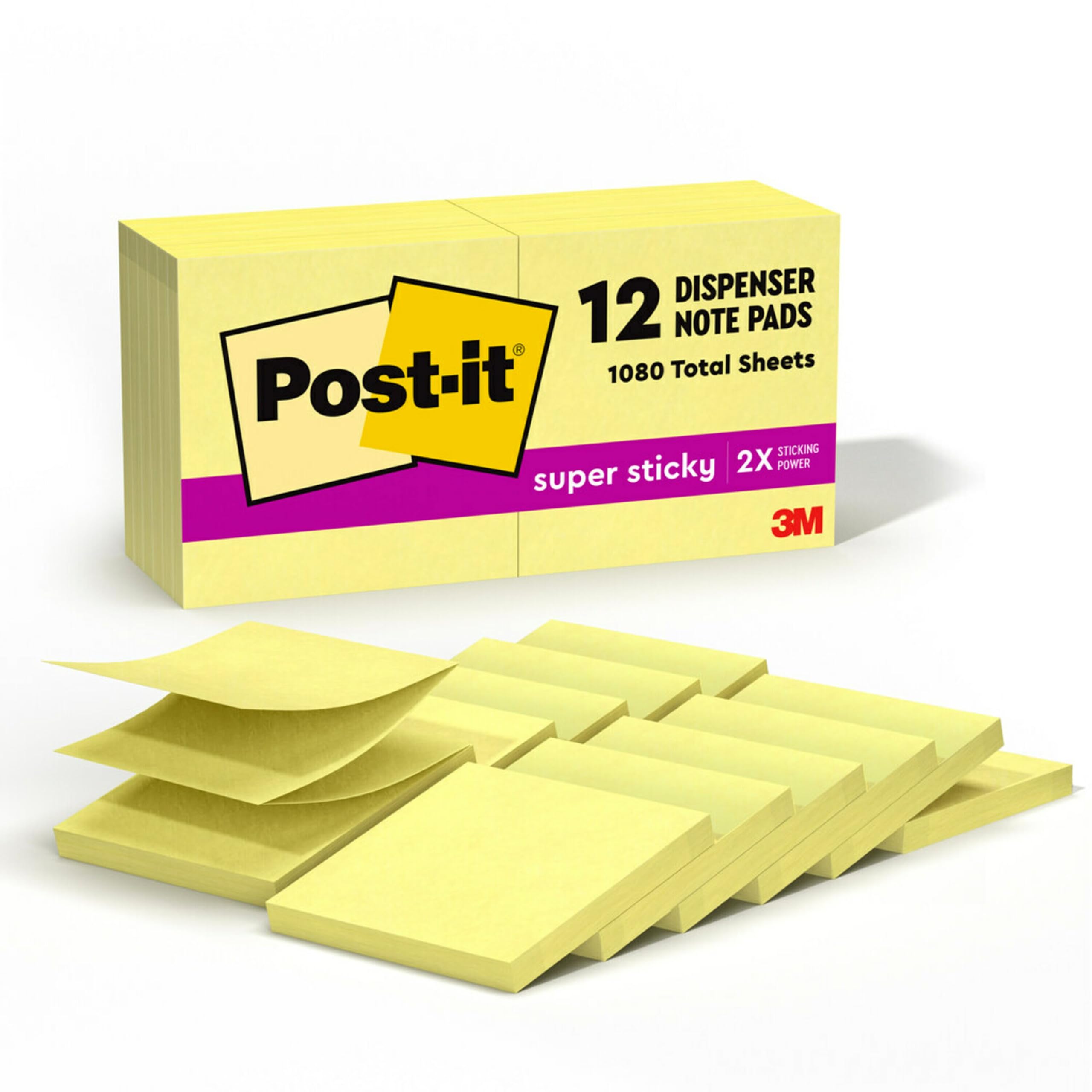 Post-it Haftnotizen „Z-Notes“, 76 x 76 mm, kanariengelb, 6 Blöcke, 90 Blatt pro Block