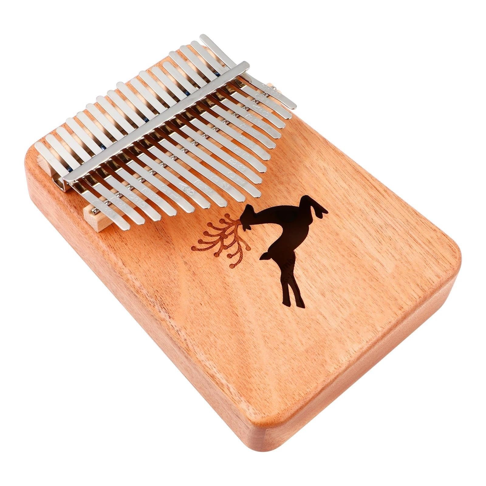 Kalimba 17klawiszowy Drewniany Fortepian Kalimba Kciukowy Wytrzymały Przenośny I Przyjazny Dla Początkujących(Beige)