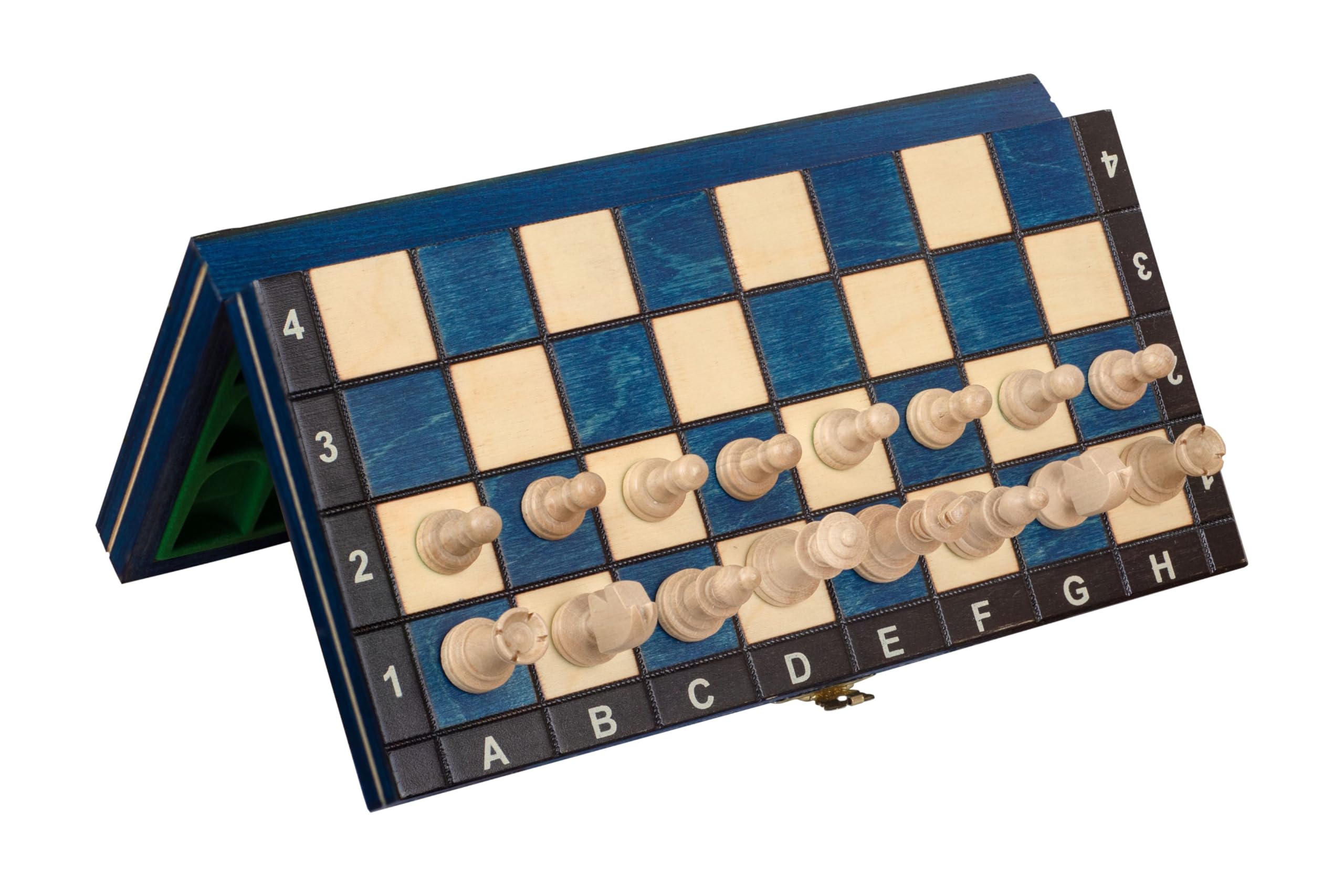 Magnetisches Reiseschach Blau, 27 cm