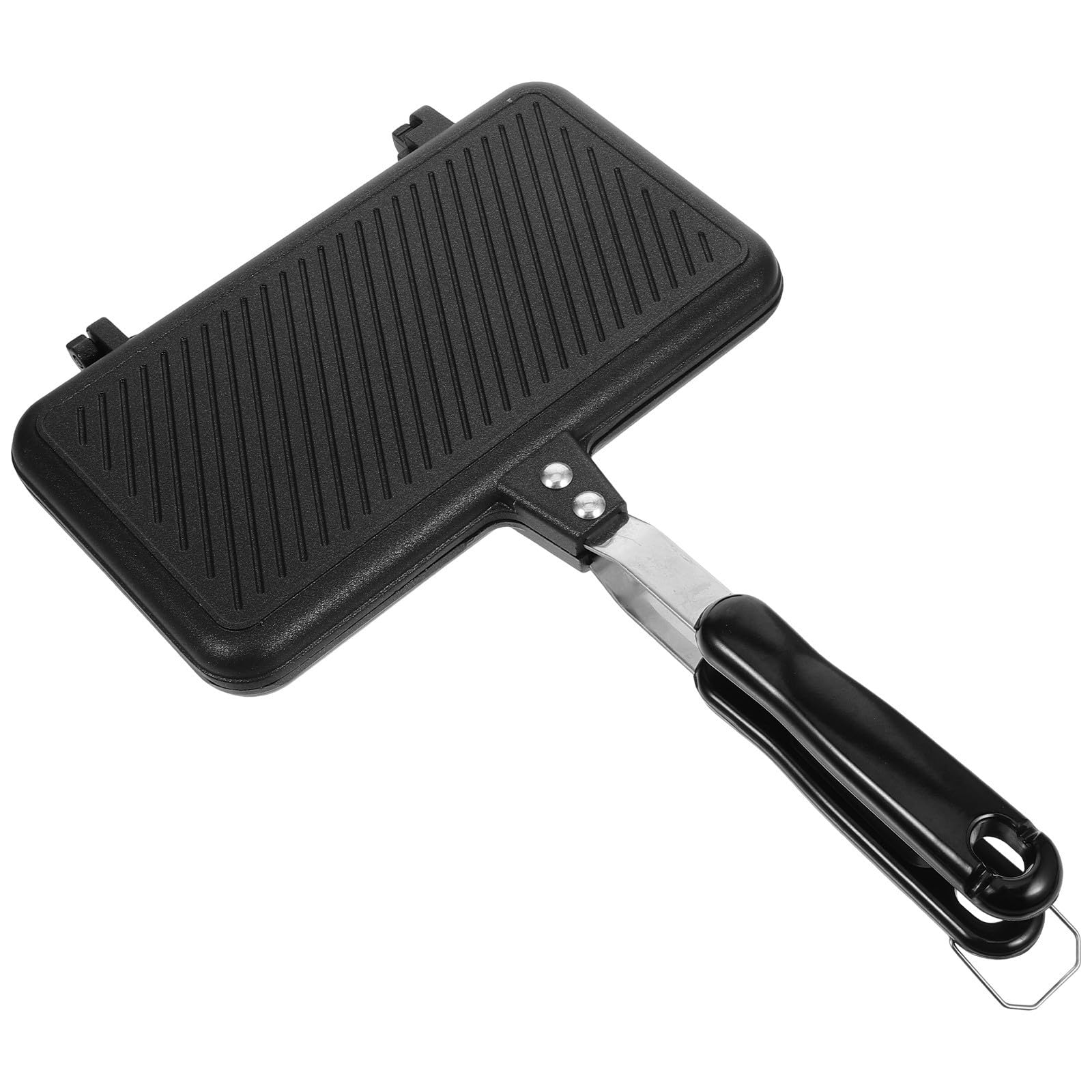 COLLBATH Sandwichera Prensa Sandwichera de Aluminio de Doble Cara Sartén Antiadherente para Sándwiches y Queso para Pequeñas Cafeterías