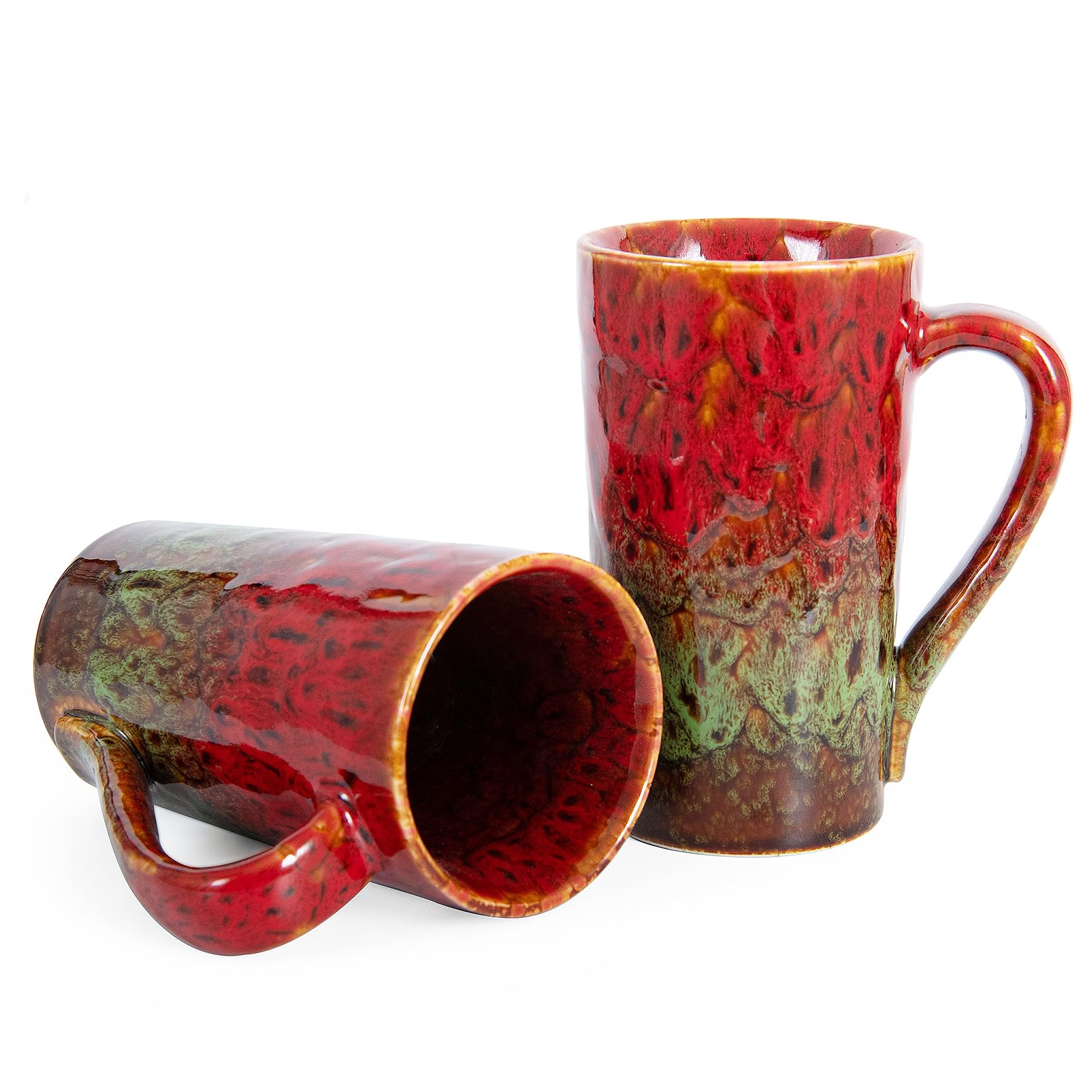 ARTKETTY Coffee Mugs Set of 2, 20oz/600ml Large Coffee Cups Ceramic Tall Coffee Mugs with Handle, Unique Latte Tea Cup for Office and Home, Novelty Gifts for Men and Women — image 1