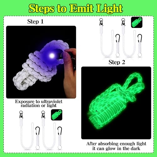 Miniatura 4 de Frienda 2 Set Heavy Duty Paracord Neck Lanyard Keychain Wrist Braided Strap 550 Keychain Lanyard for Outdoor Activities