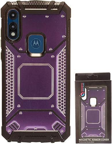 Miniatura 7 de CELZEN - Para Motorola Moto E (2020) XT2052 - Funda de aluminio de metal para teléfono - ZY1 Rojo