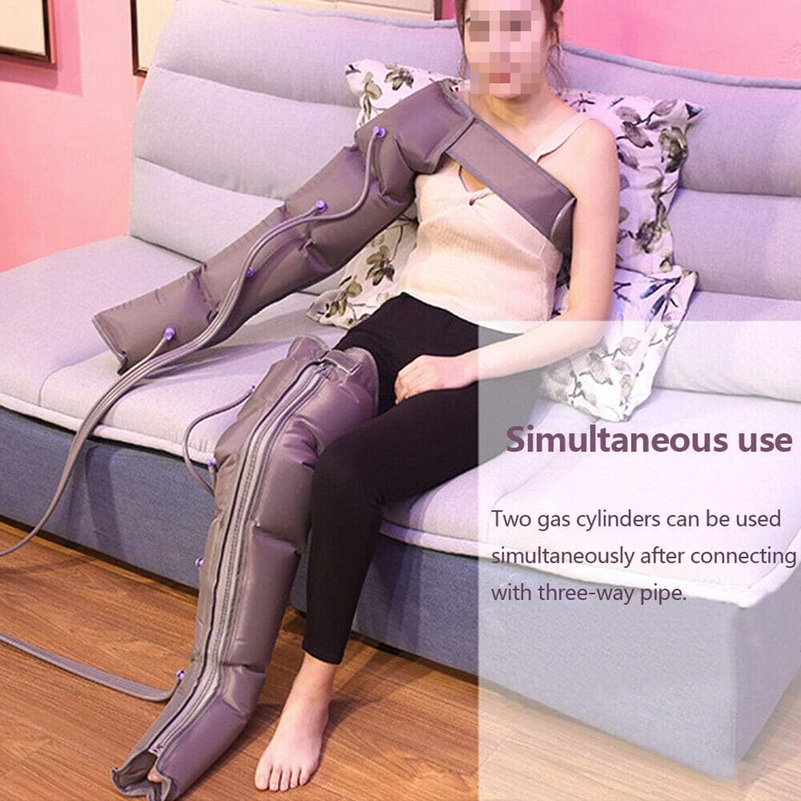 Massaggiatori elettrici per Piedi, Onde di Pressione per Le Gambe, Compressione dell'Aria, 2 Gambe + 2 Braccia + 1 Vita