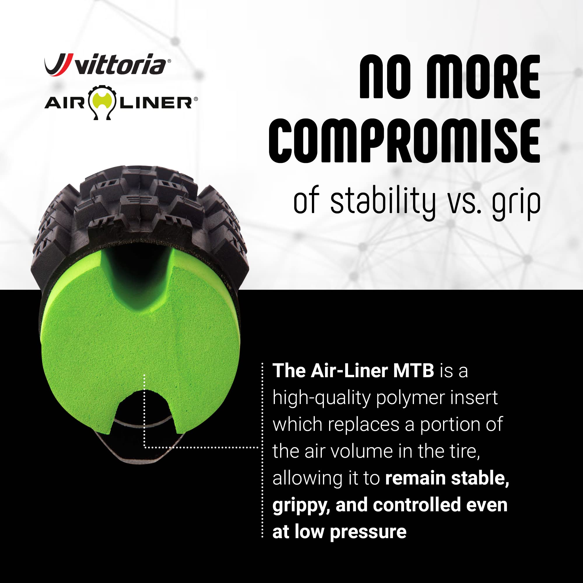 Vittoria Air-Liner MTB Insert for Tubeless-Ready Mountain Bike Tires, Compatible with All Wheels Up to 29