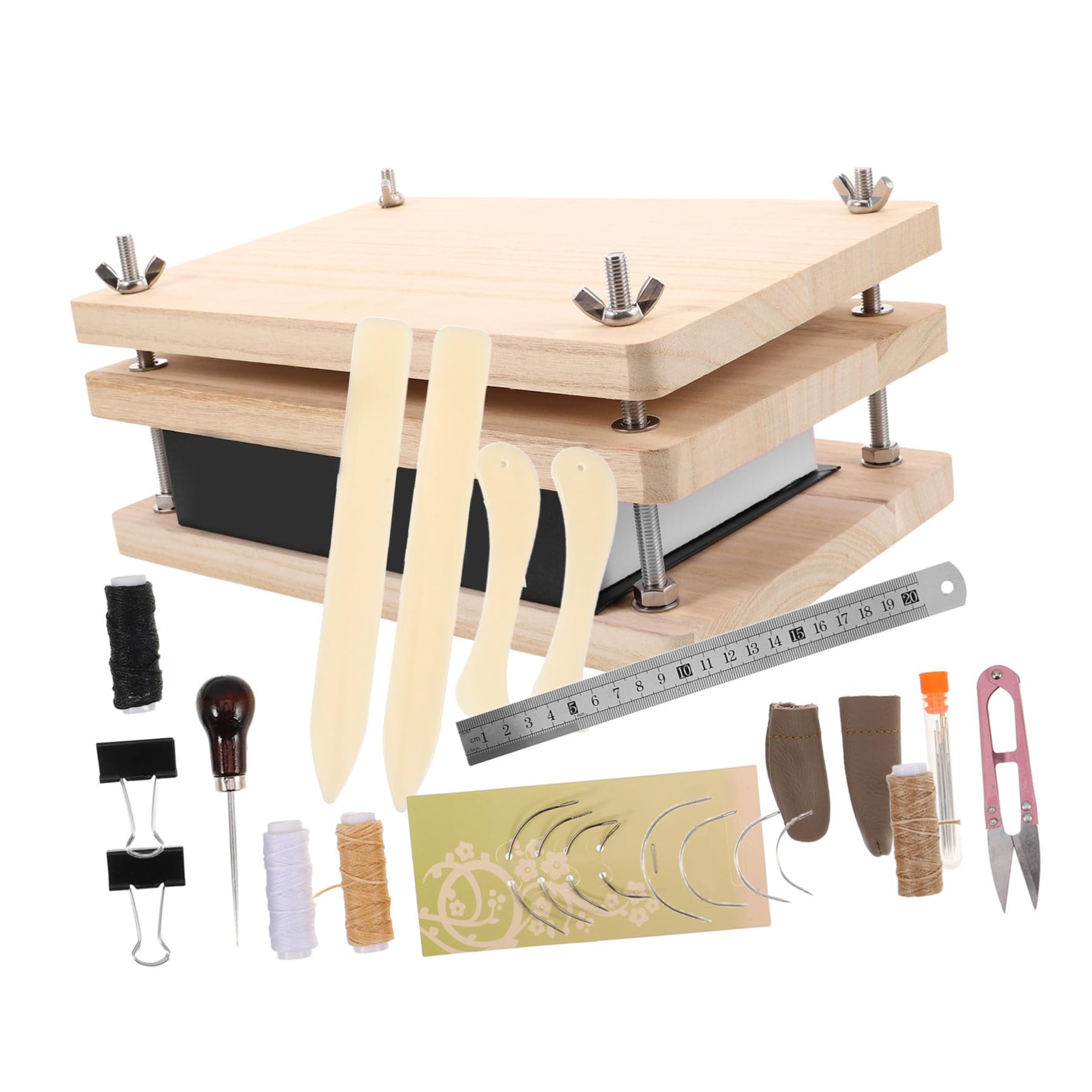Kit de Herramientas para Encuadernación de Libros de Madera y Metal