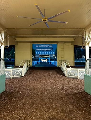 Miniatura 7 de Big Ass Fans E Series 10 ft Industrial 6 Blade Ceiling Fan Gearless Direct Drive Motor, High Volume Low Speed, Wired Wall Controller, 110-125V/1ph -