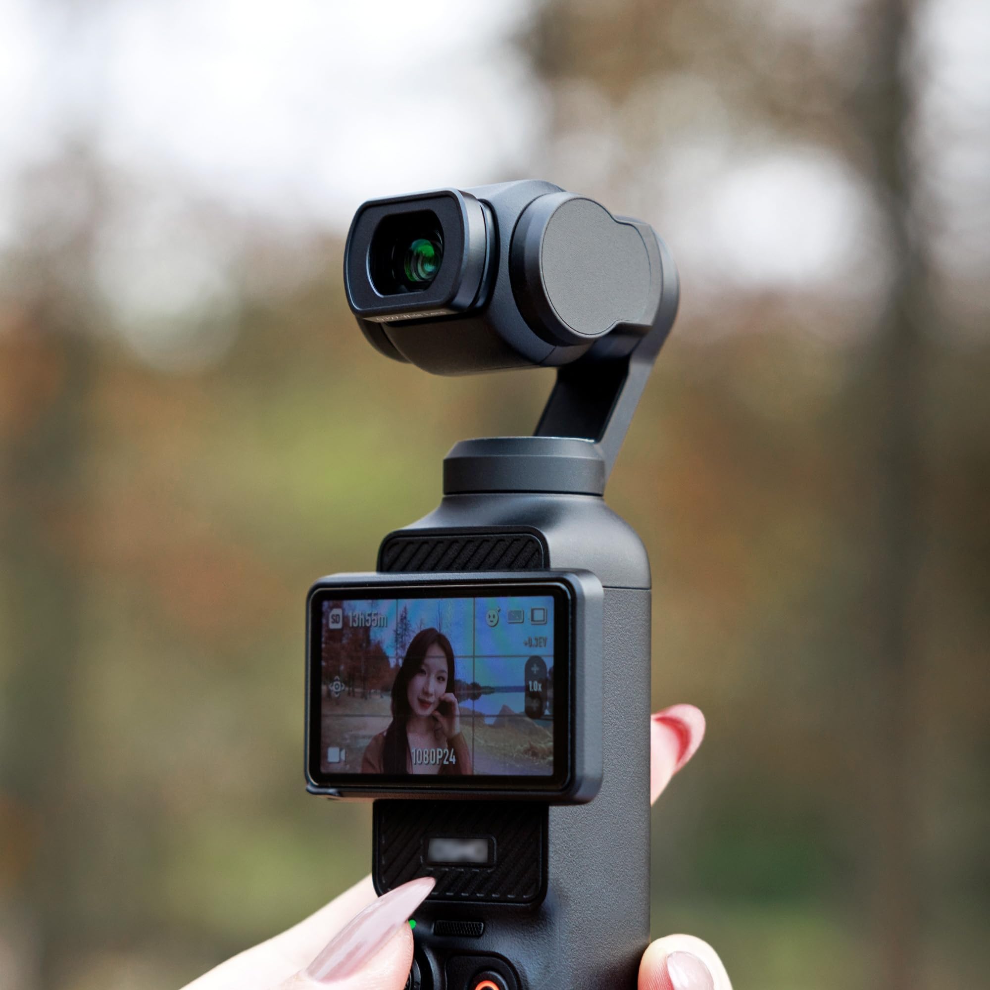 Objectif Grand Angle 0.72X Osmo Pocket 3,Objectif Grand-Angle Magnétique pour DJI Osmo Pocket 3 avec Étui,Verre Optique Cadre Aluminium Accessoire Objectif Pocket3 Creator Combo pour Champ Large