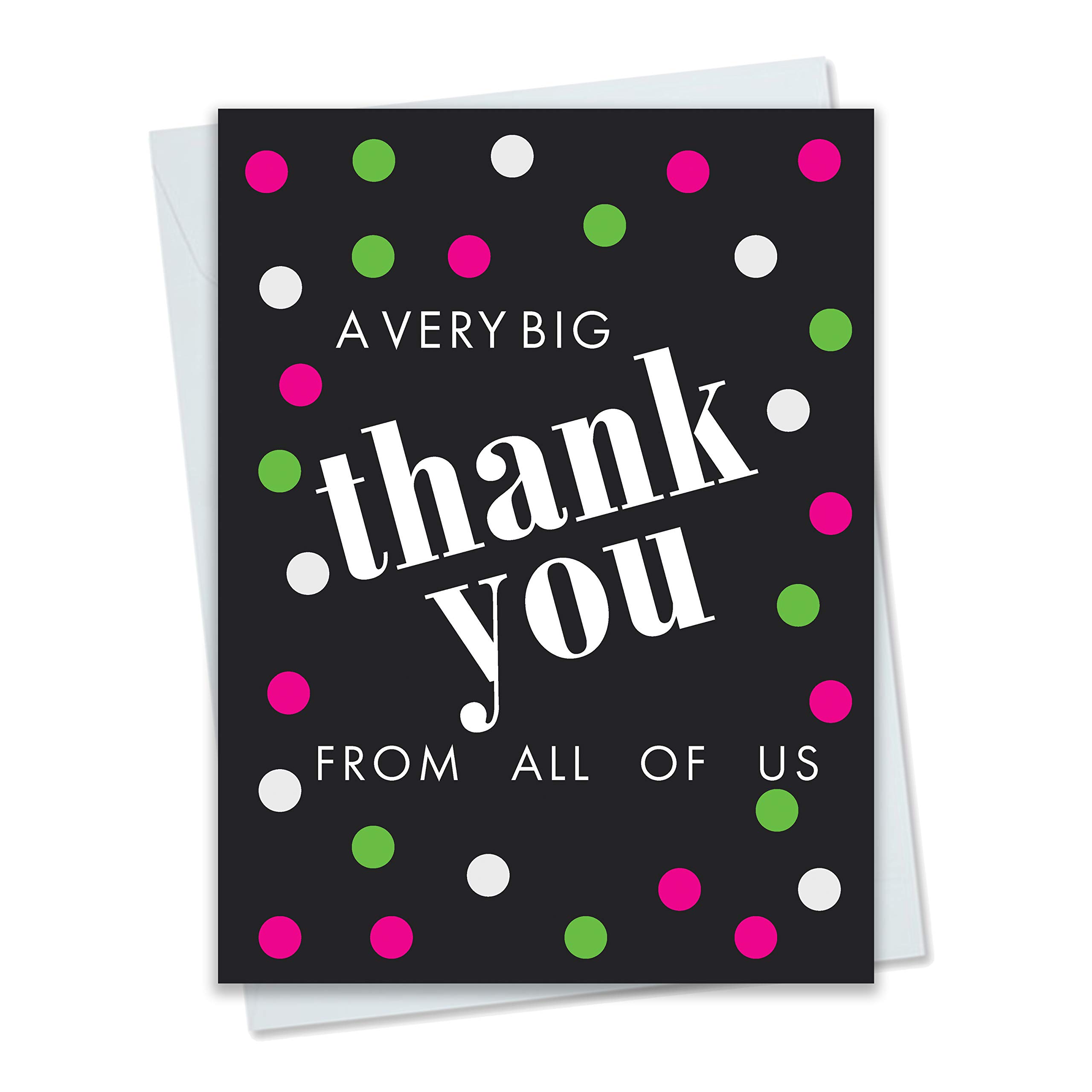 Big Dot Jumbo Thank You Card - Extra Large 9 x 12 with Envelope - Black