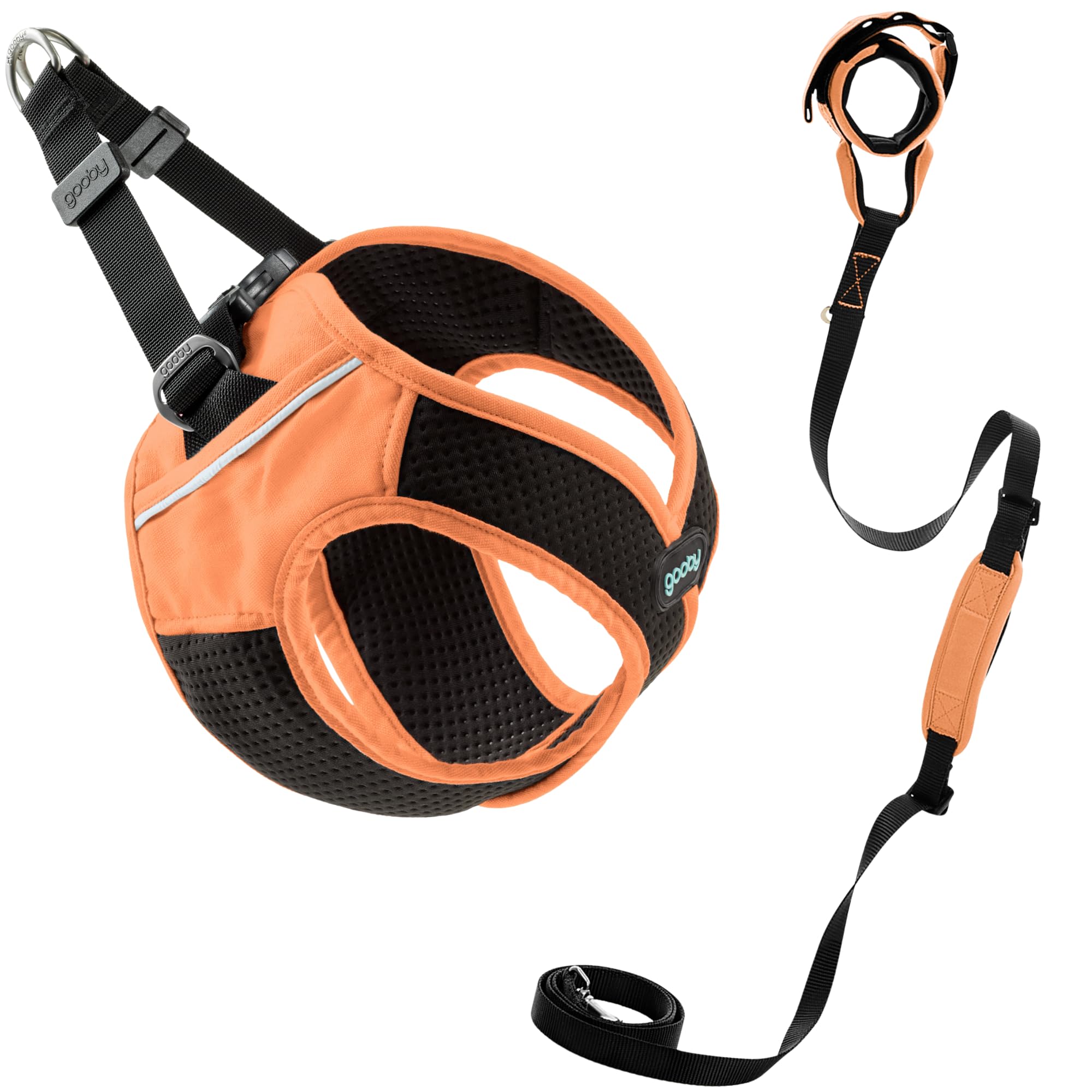 Gooby Escape Free Easy Fit X Step-in Dog Harness + Leash Bundle, X-Large | Patented escap…