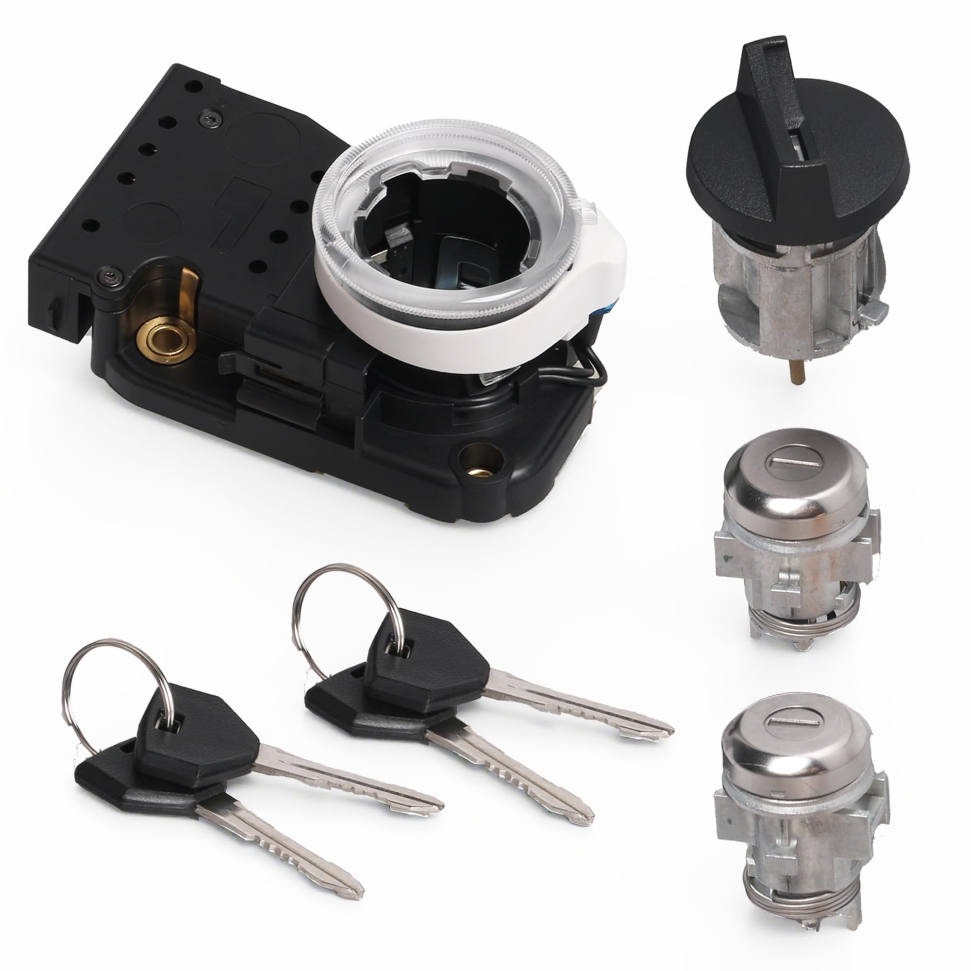 Photo 1 of JAVOUKA Ignition Switch Lock Cylinder with 2 Door Locks and 4 Keys
