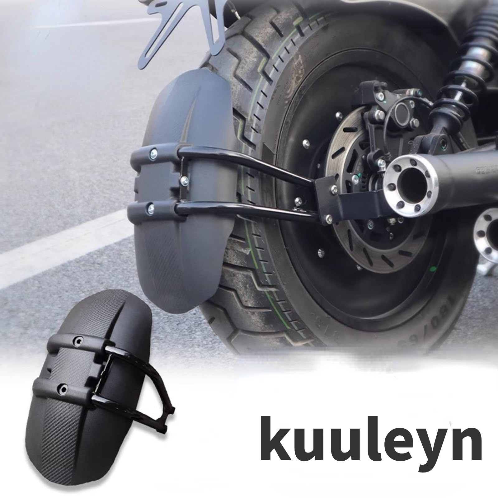 Parafango posteriore per moto, il parafango posteriore è adatto per pneumatici a forcella piatta posteriore convessa da 12-18 pollici modifiche universali del motociclo