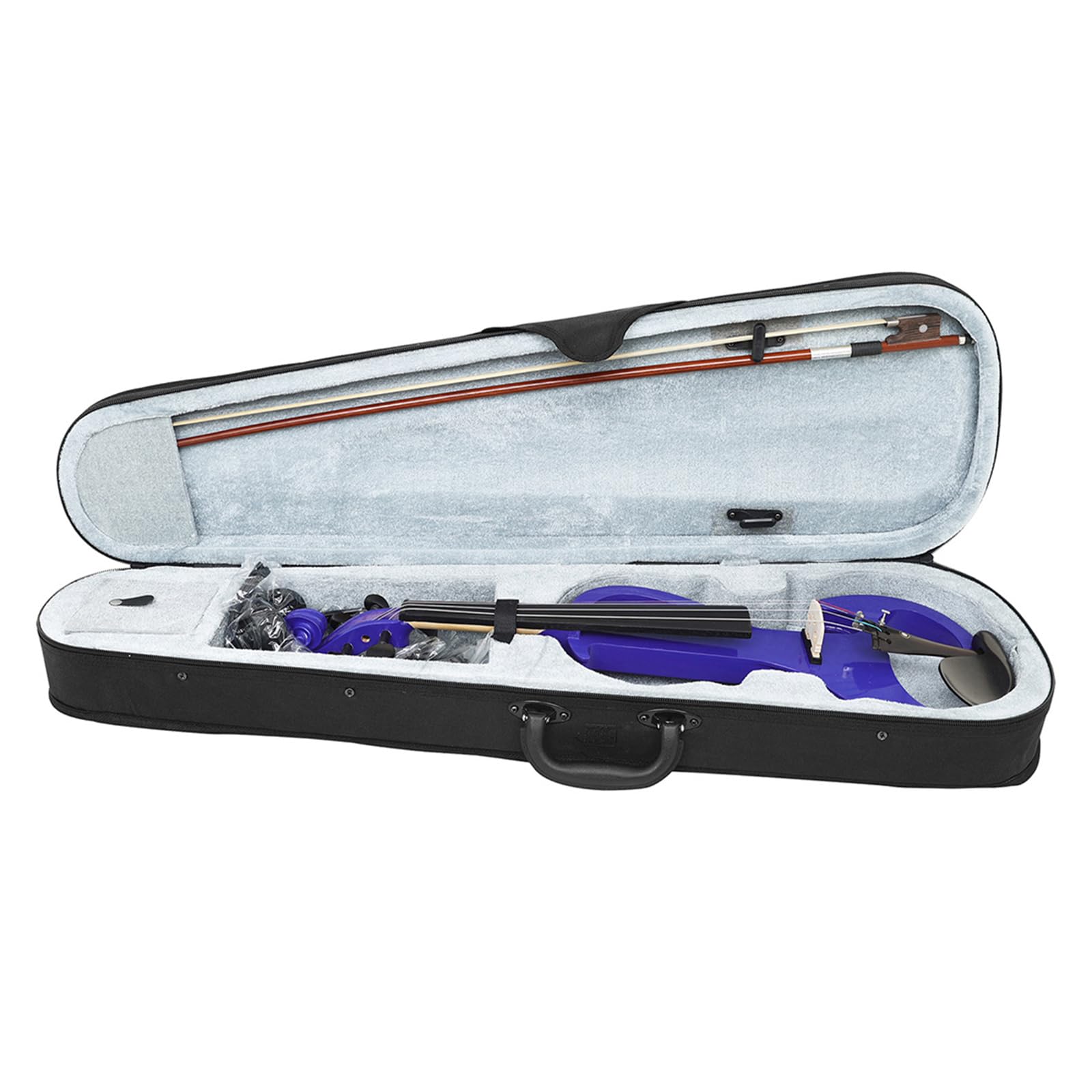 Violino elettronico 4/4 dimensioni per intermedi con custodia per il trasporto, strumento a corda Set violino Outfit per