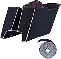 Vista 27 de Moto Onfire Saddlebags Liners - Kit de alfombras para alforjas duras Harley Touring 2014+, color azul, 4.5 bolsas estiradas