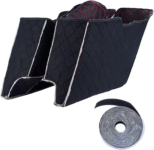Vista 27 de Us Stock Moto Onfire - Forro para bolsa, costuras beige, insertos de alforjas estiradas para Harley/Moto Onfire 2014+, motocicleta del mercado