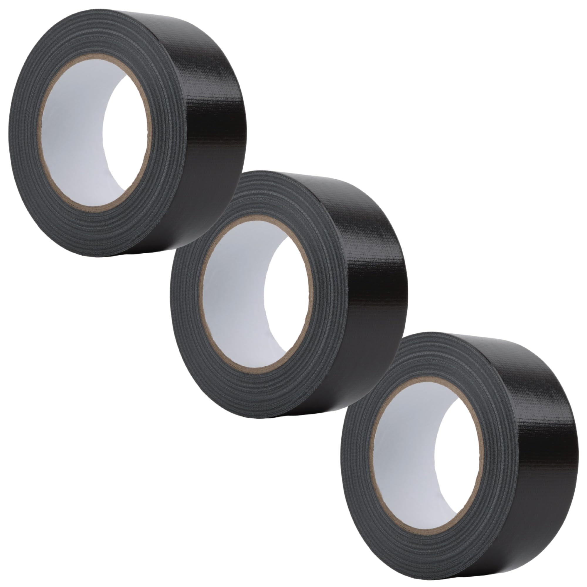 JEFFCO Black Duct Tape 3 Pack 48mm x 45m Heavy Duty Strong Gaffer Tape