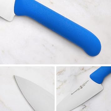 Messermeister Petite Messer 5 Chefs Knife, Blue - German 1.4116 Stainless Steel & Ergonomic Handle - Lightweight, Rust Resistant & Easy to Maintain