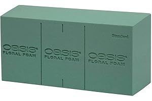 Oasis Floral Foam Wet Brick for Fresh Flower Arrangement (8 pcs)