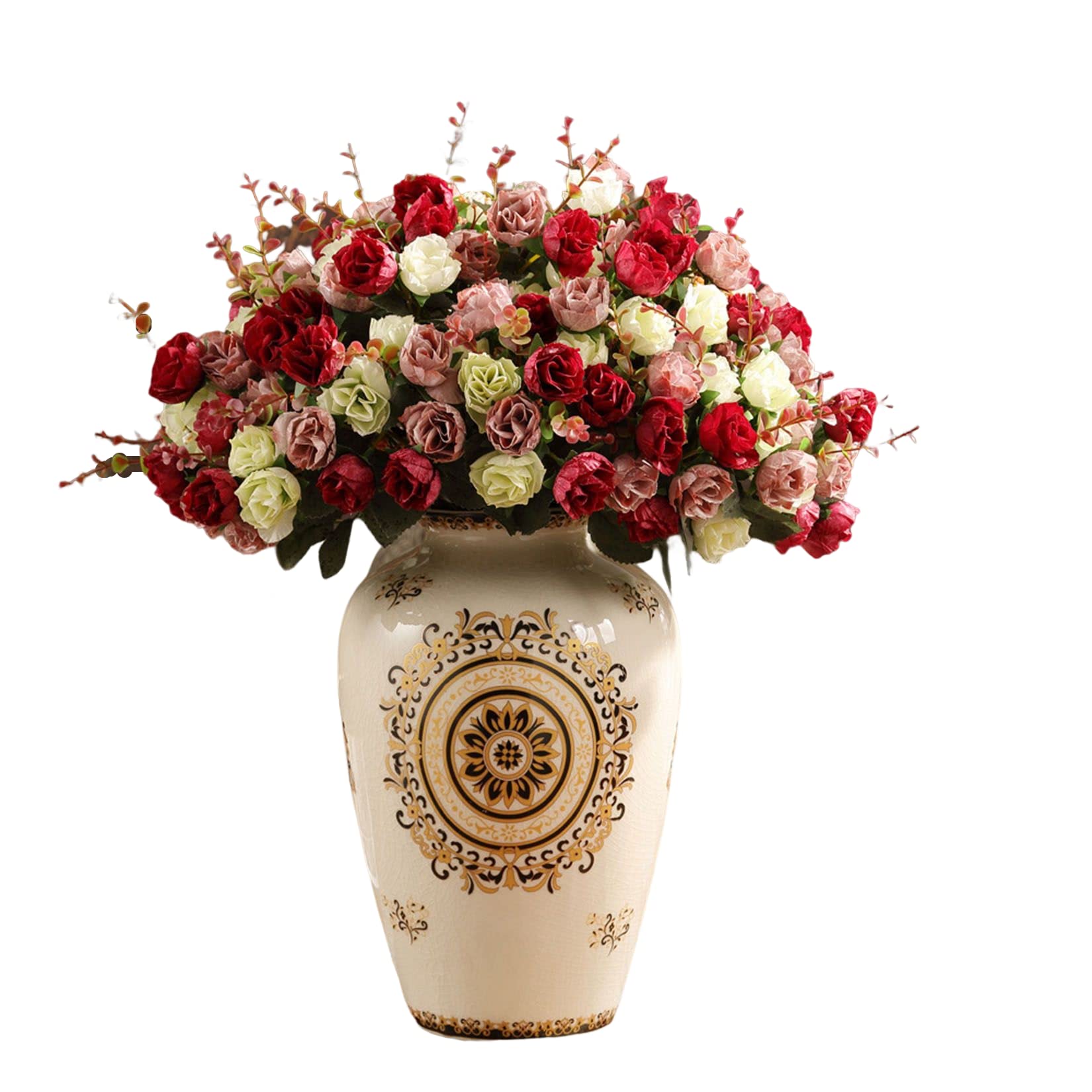 SnamicE Floor vase Vase Chinese Ceramic Porcelain Vase Home Decor Flower Vase for Shelf Home Décor Japanese Vase 15 Inch,Sophisticated Vessel for Wedding Decorative Branches and D,