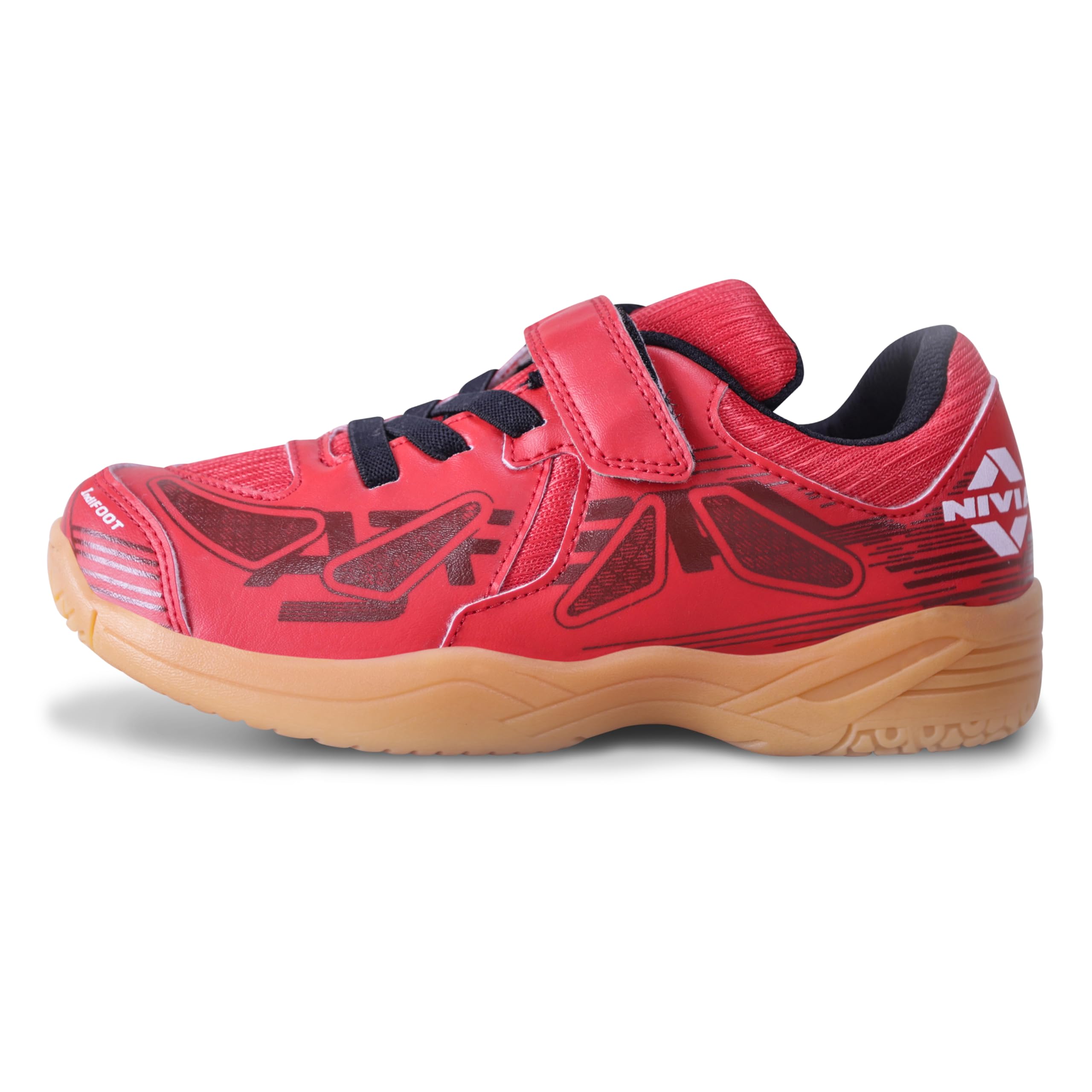 Nivia Appeal 3.0 Red/Black Badminton Shoes for Kids