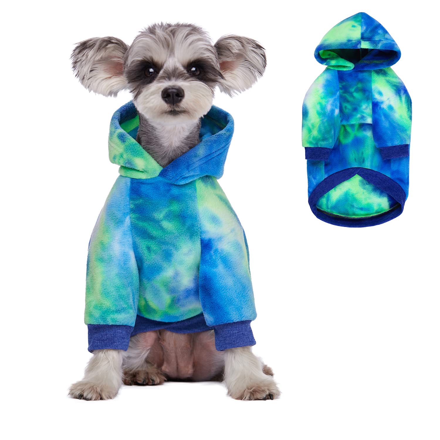 Manteau à capuche pour chien évite les tremblements en hiver taille XL vert