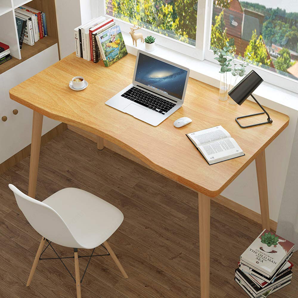 Bureau d'écriture moderne en bois massif table pour ordinateur portable de jeu
