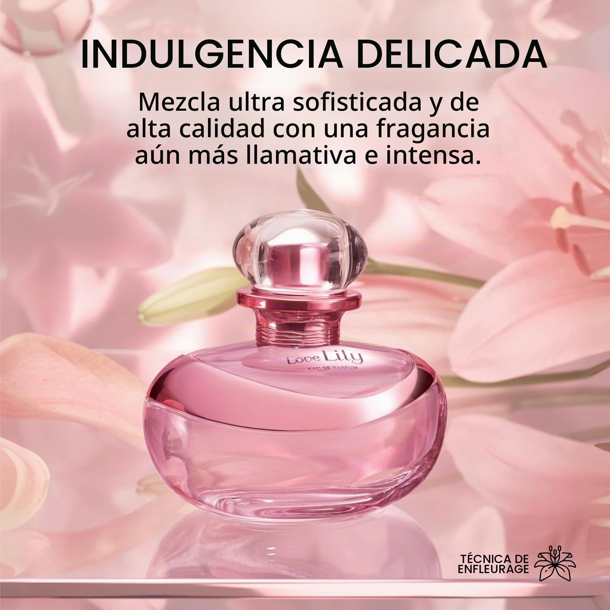 O Boticário | Love Lily | Eau de Parfum Mujer | 75 ml | Perfume Mujer EDP | Ámbar Floral | Acorde Grand Rose y Lirio | Sensual y con carácter | Larga duración | Vegano