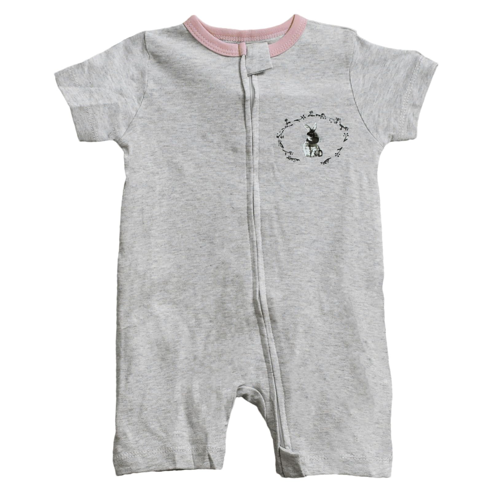 amropi Bebé Niña Mono Pack de 3 Peleles a Rayas Pijama Manga Corta Mameluco