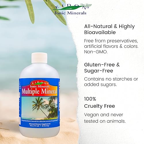 Miniatura 5 de Eidon - Suplemento de múltiples minerales, gotas minerales de trazas iónicas para agua, vitaminas líquidas naturales para apoyar la salud del