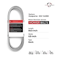 Vista 2 de 144959 Correa de repuesto para podadora de 42 pulgadas, correa de aramida resistente y 95.5 pulgadas para Craftsman LT1000, LT2000, DLT3000