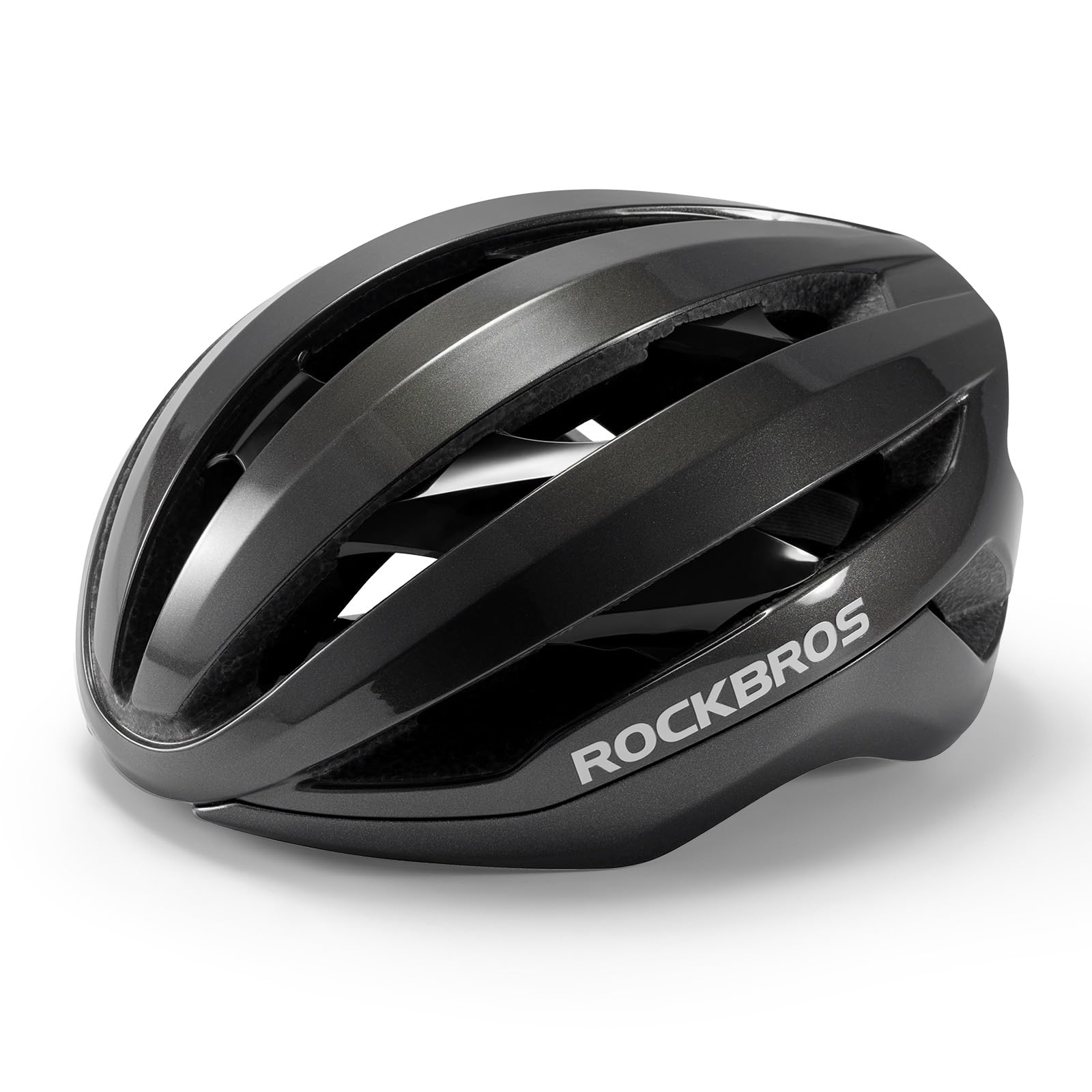 ROCKBROS Cycling Helmet for Women and Men, Integrate Bicycle Helmet with Magnetic Closure, Lightweight Adjustable for Road City Bike MTB Removable Inner Lining, 58–62 cm
