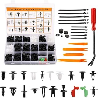 YaeTool 460Pcs Car Fastener Rivet Clips Retainer Clips Kit Auto Push Pin Rivets Set with 19 Most Popular Sizes Plastic Fasteners Kit fit for Most Cars