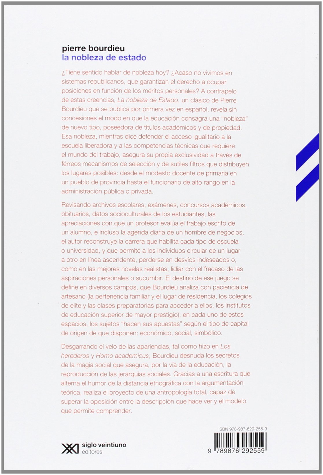 La nobleza de estado: Educación de élite y espíritu de cuerpo (BIBLIOTECA CLASICA)