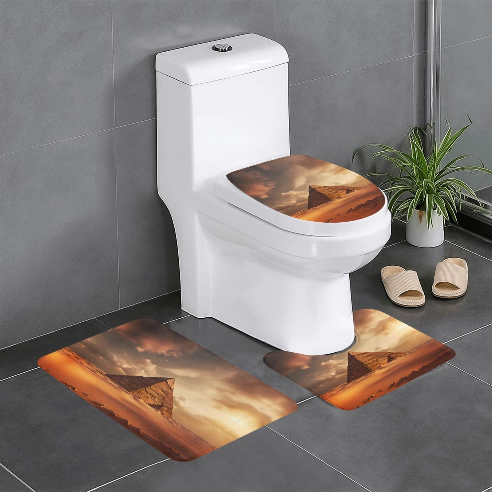 Tapis de bain antidérapant pour WC et lavabo facile à nettoyer