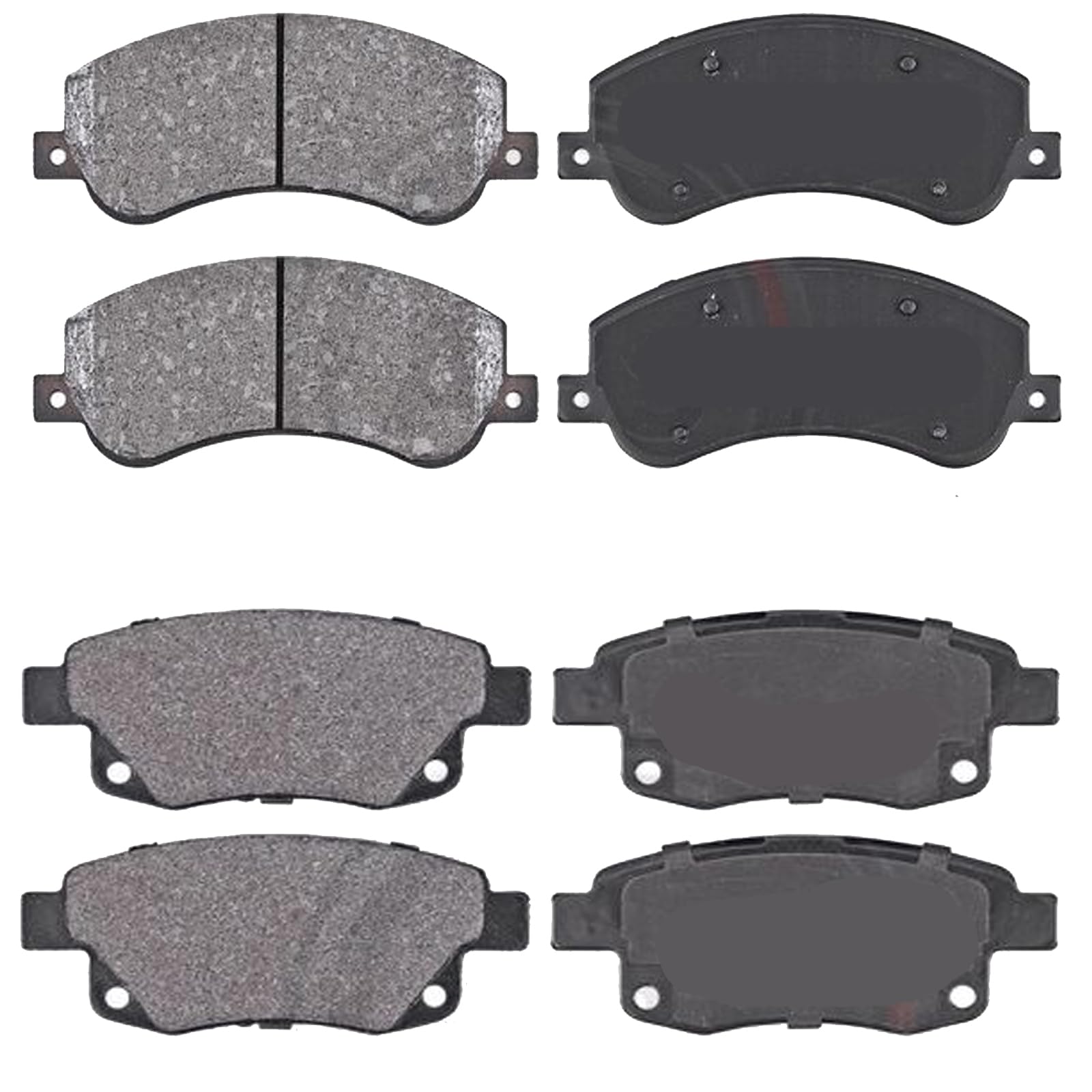 KIT PASTIGLIE FRENO ANTERIORI E POSTERIORI compatibile con FORD TRANSIT FURGONATO (FA_ _) | PASTIGLIE FRENANTI AUTO OEM 37558,37560 | SOSTITUZIONE DIRETTA | BASSA POLVERE | SILENZIOSO