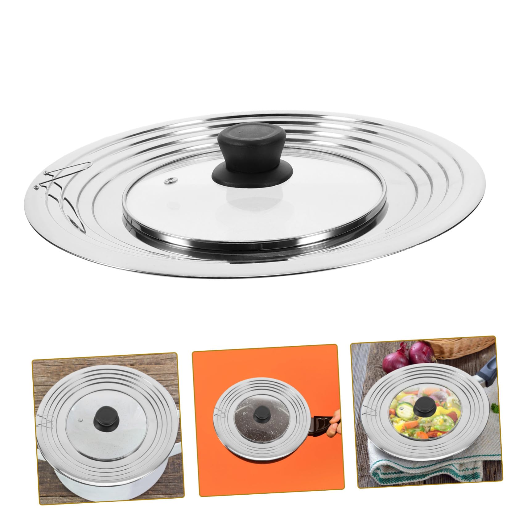 Mikikit Coperchio in Acciaio Inox per Pentole e Padelle Coperchio Anti-goccia per Mantenere Cibo Fresco e Temperatura Stili multipli