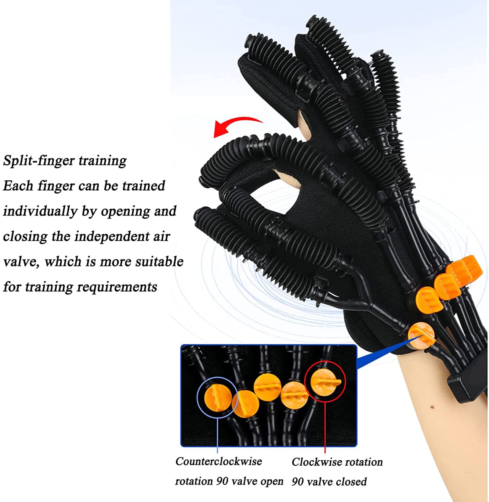Guantes De Robot De Rehabilitación De Manos, para Entrenamiento Pasivo Corrección De Flexión De Dedos, para Ejercicio De Tendones De Pacientes con Hemiplejía De Accidente Cerebrovascular