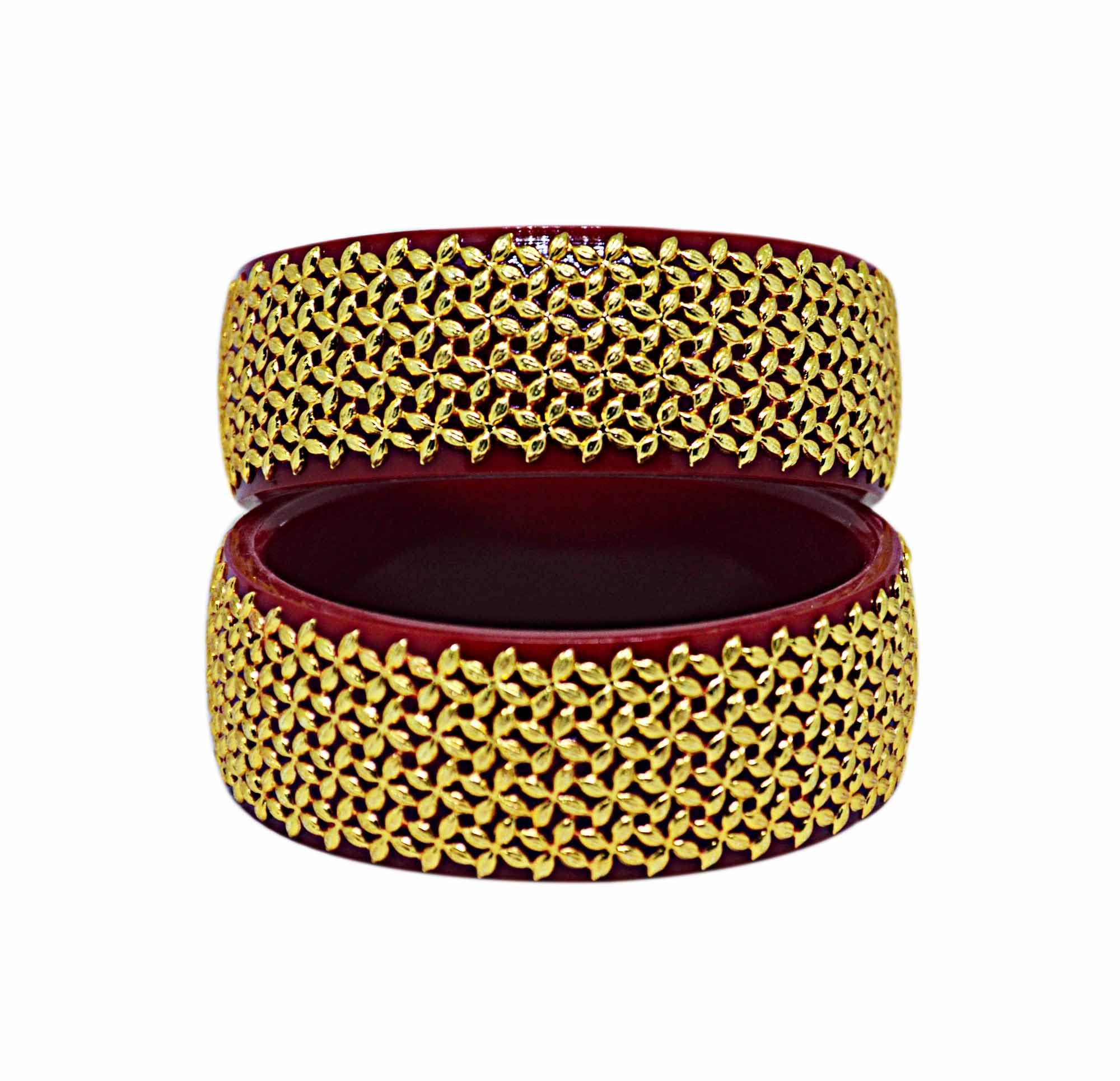 BOVZEN Gold Plated Acrylic Shakha Pola Multicolor Bangle Set Pack of 2 (2-6) (B0B5R2LV6L) Amazon Price History, Amazon Price Tracker