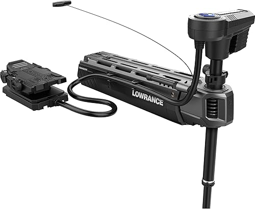 Lowrance Ghost - Motor de arrastre de agua dulce ultra silencioso soporte de arco empuje de 97120 libras con pedal de pie configurable