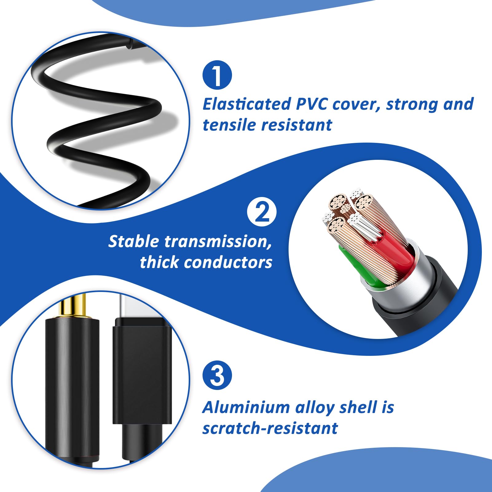 Ocastuted Câble Audio Auxiliaire USB C Vers Jack 3,5 Mm, Câble Stéréo De Voiture De Type C Vers Casque De 3,5 Mm, Câble Audio Mâle De 3,5 Mm Vers Type C Femelle