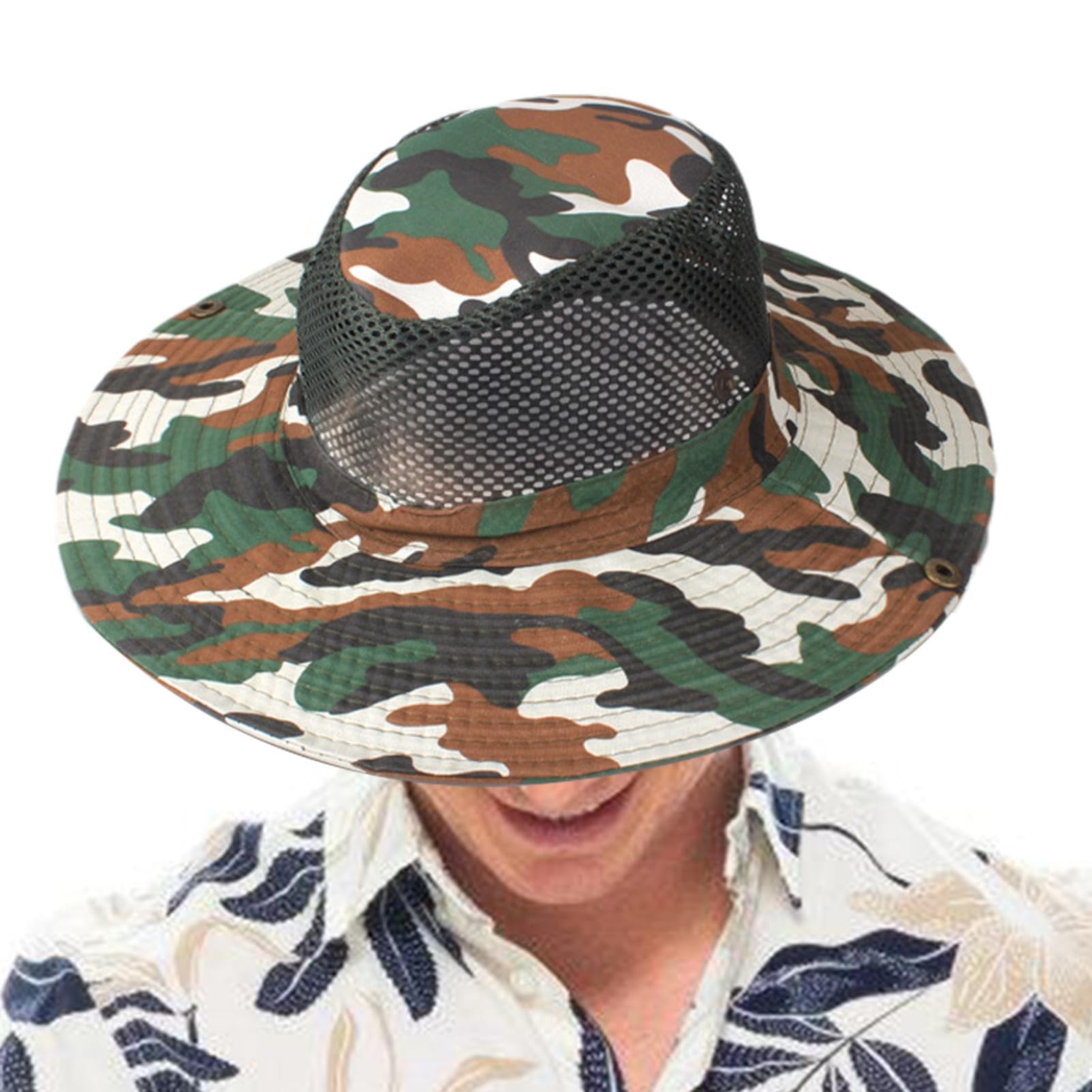 Boonie Hat | Boonie Cap Bucket Hat for Fishing - Foldable Wide Brim Sun Hat with Chin Strap for Outdoor Fishing Hiking