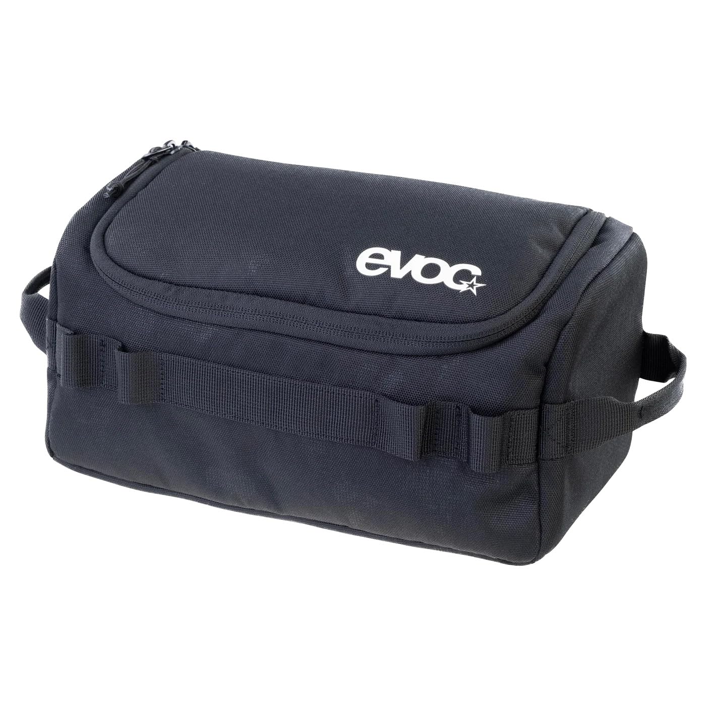 EVOC WASH Bag Toiletry Bag for Everyday Travel (Organiser compartments with Individual Space Division, Removable Pocket Mirror), Black