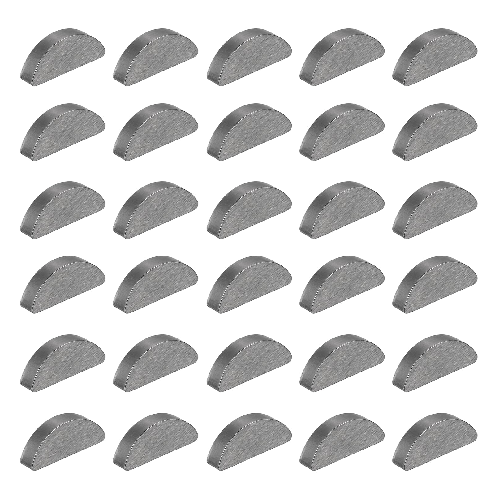 QUARKZMAN 30 Pcs Clavette Woodruff, 19x4x7mm Acier Au Carbone Clavette Demi-Lune Métrique Clés Outil Demi-Lune Pour Mechanical Fasteners Industry