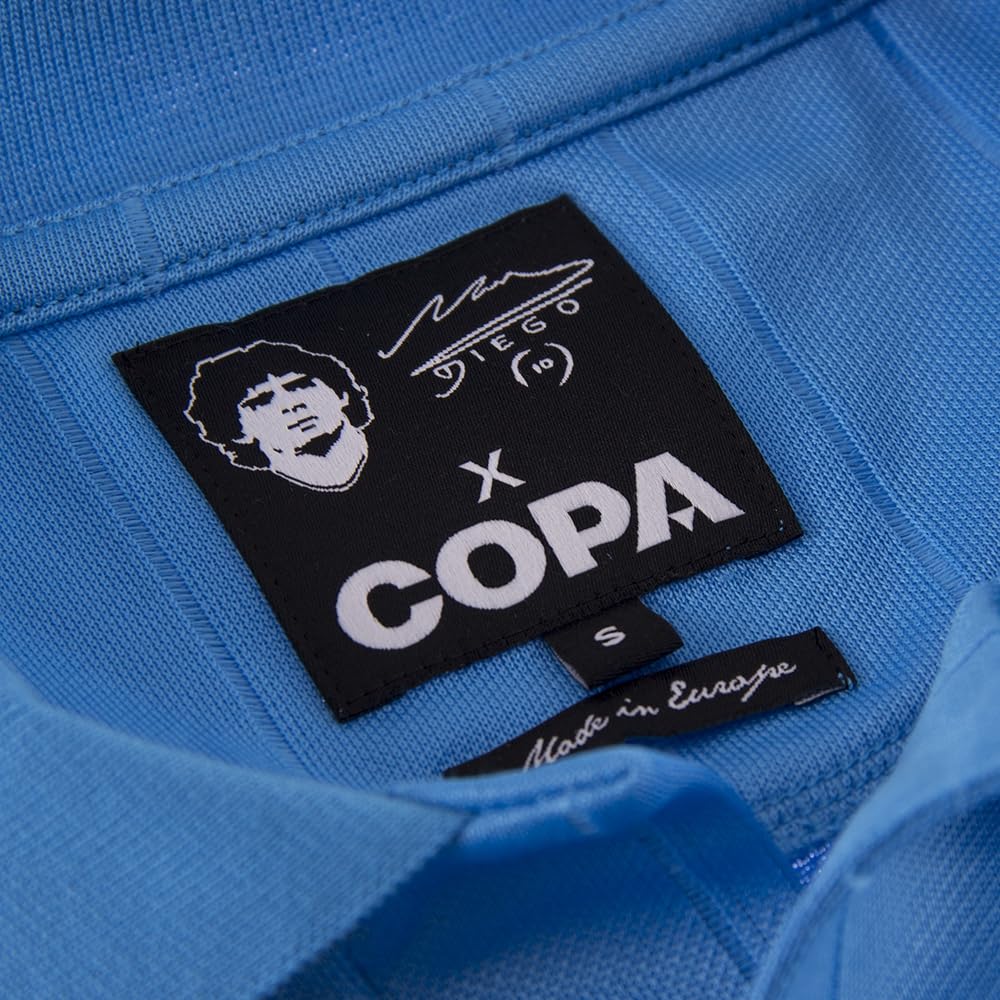 Copa - Maradona X Napoli 1986-87 - Camiseta de Fútbol Retro - Hombre - Azul
