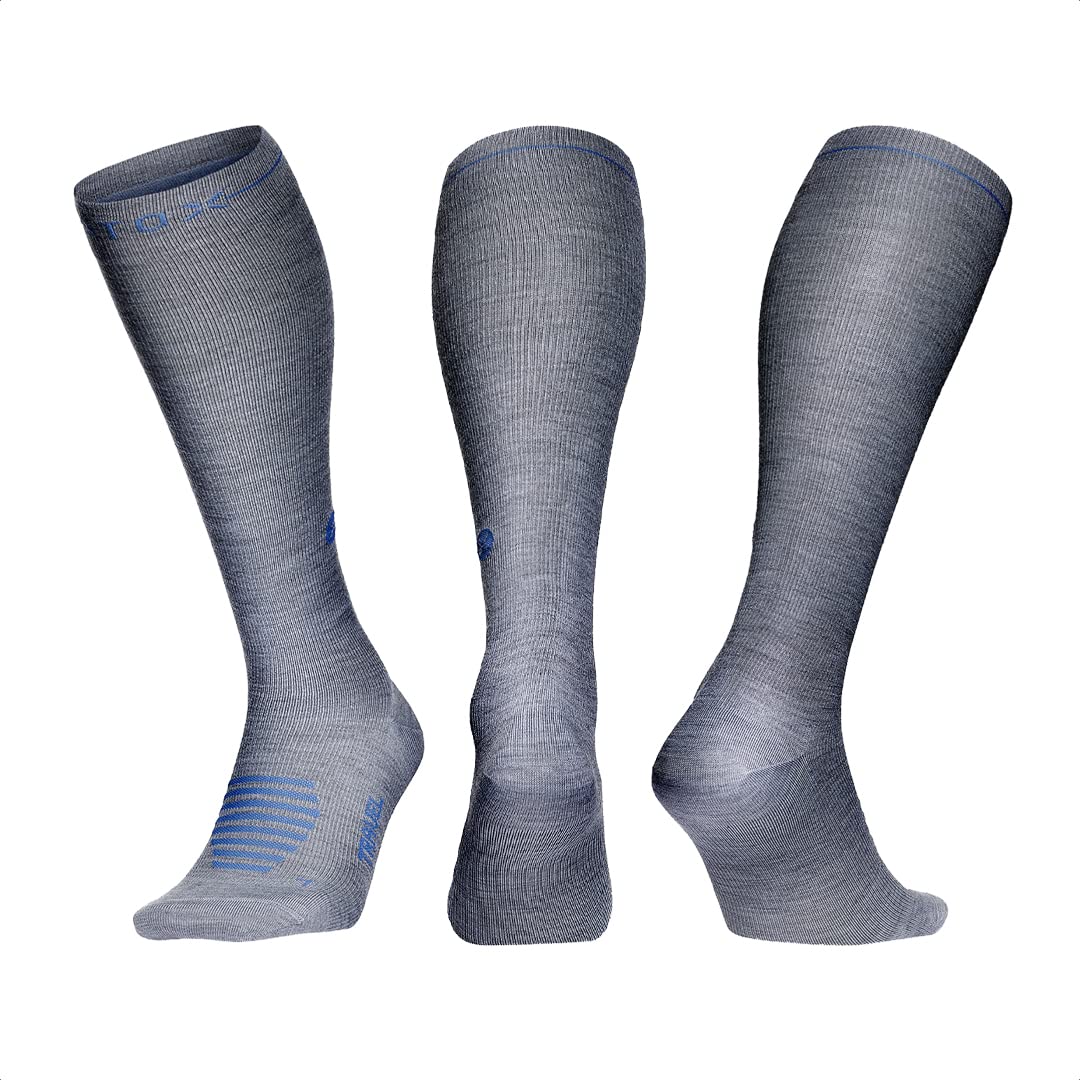STOX Energy Socks - Chaussettes de voyage femme - Chaussettes de compression premium - Chaussettes pour les voyages - Anti TVP - Thrombose du voyageur - Jambes moins gonflées et moins fatiguées