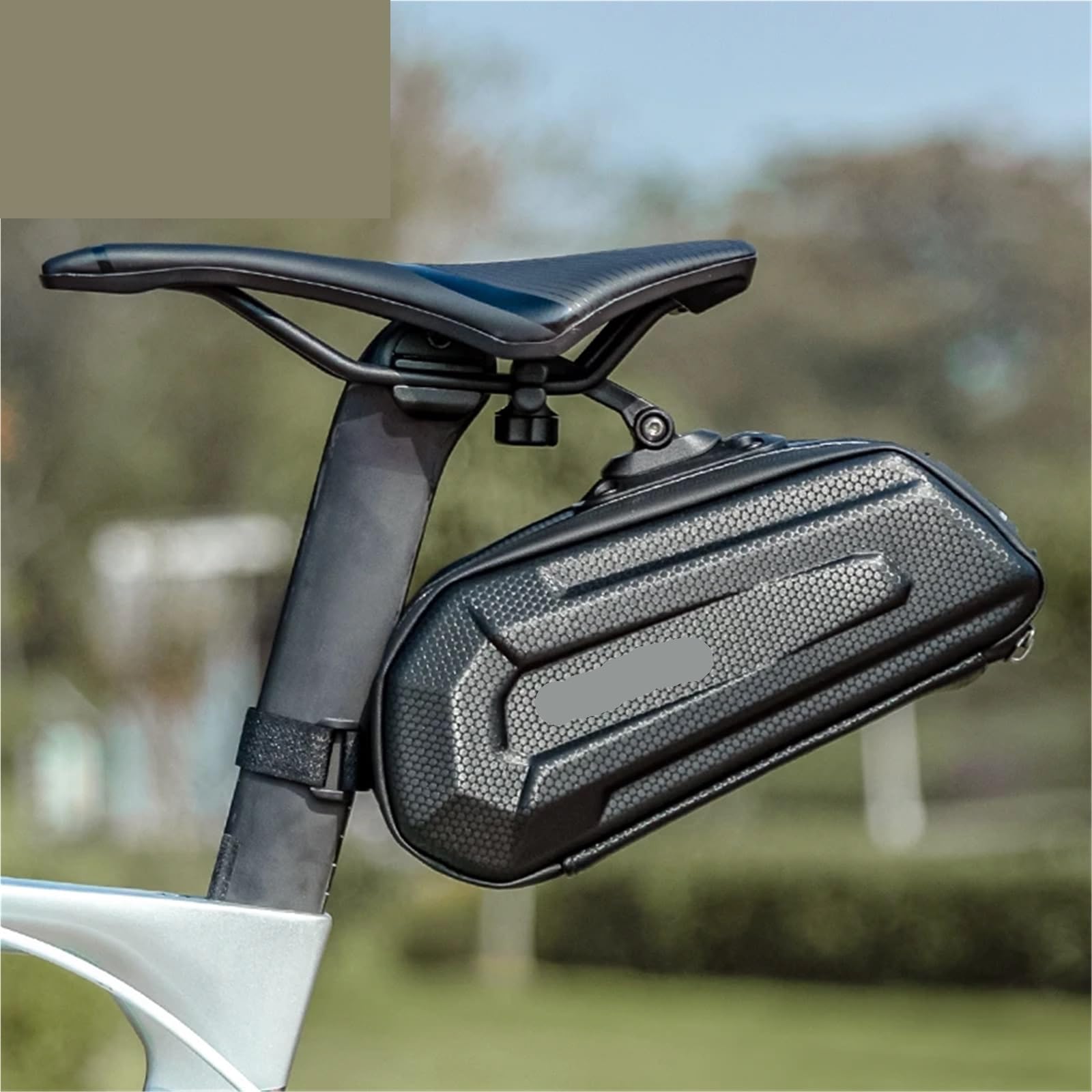 Borsa Da Sella Bici Borsa for bicicletta da 1,7 l, impermeabile, posteriore, grande capacità, reggisella a sgancio rapido, antiurto, doppia cerniera, accessori