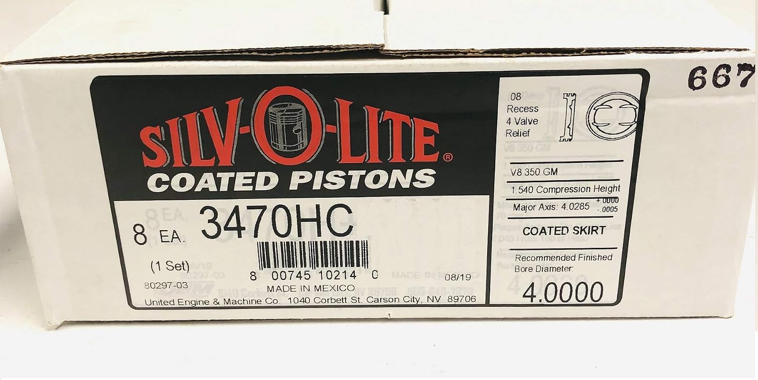 Engine Rebuild Overhaul Kit compatible with 1996-2002 Chevrolet GM 350 5.7L OHV V8 Vortec. VIN "R". Pistons, Rings, Bearings, Timing, Oil Pump & Gaskets