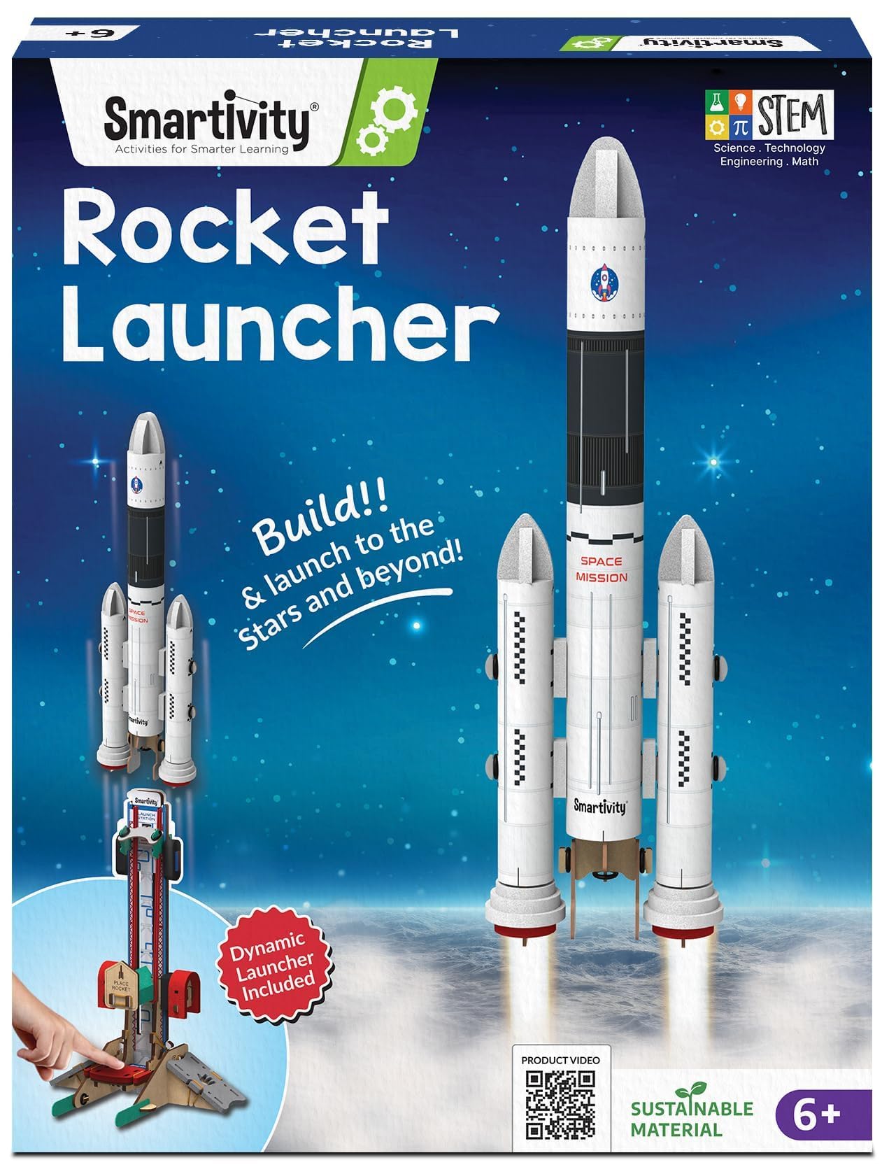 Smartivity DIY Rocket Launcher Kit for Kids 6, 7, 8, 9, 10, 11, 12 Years Old | Build Your Own Rocket and Launcher | Birthday Gift for Smart Kids | DIY Science Toy for Boys & Girls 6-12 Year